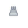 - The Renaissance Day Spa & Alternative Wellness, Fayetteville NC Simple line drawing of a birthday cake with four lit candles on top, placed in the center of a plain white background. - The Renaissance Day Spa & Alternative Wellness, Fayetteville NC