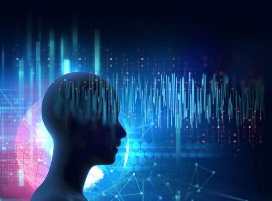 - The Renaissance Day Spa & Alternative Wellness, Fayetteville NC Silhouette of a human head with digital waveforms and data graphics overlay, symbolizing artificial intelligence and technology. - The Renaissance Day Spa & Alternative Wellness, Fayetteville NC